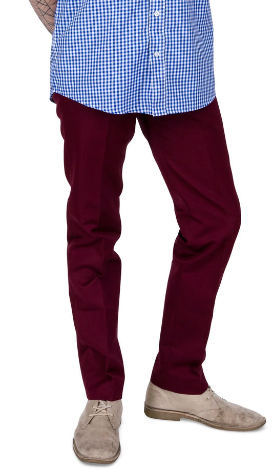 Relco Sta Prest Trousers - Burgundy
