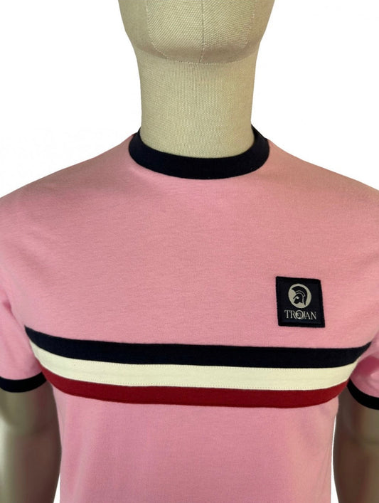 Stripe Front Tee - Pink TR/9085