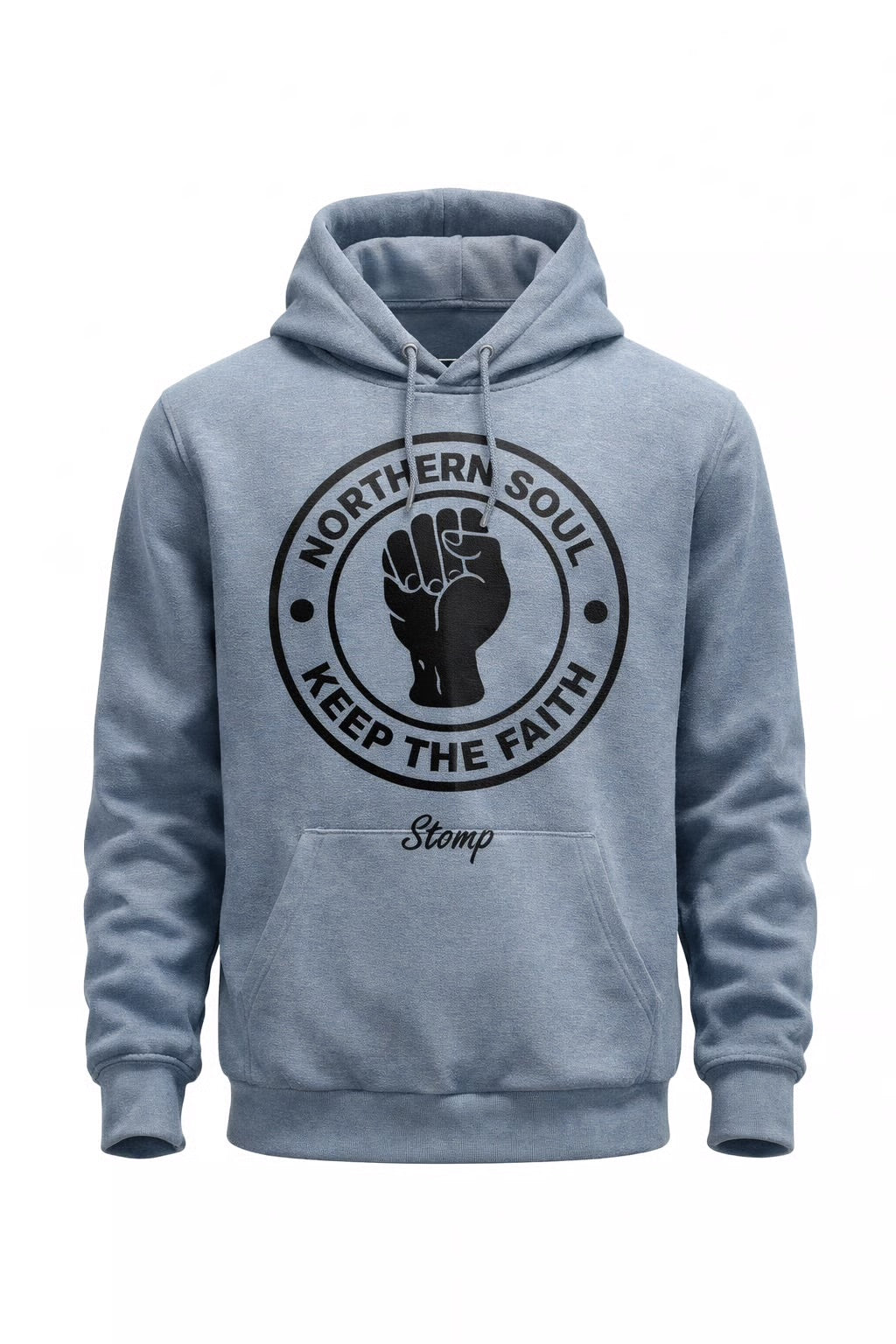 Northern Soul Hoody - Bearing Sea with Black Logo