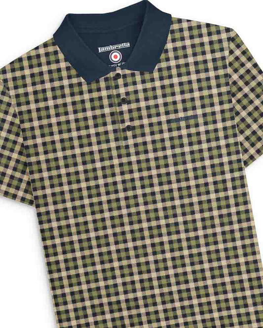 Check Polo - Navy