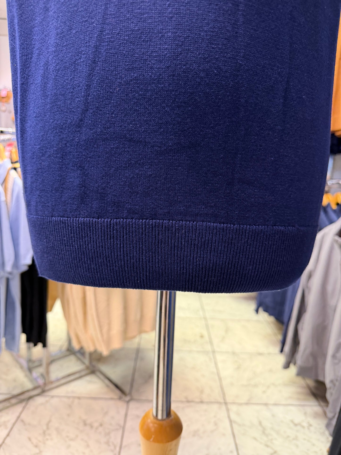 Gabicci Vintage Jackson Short Sleeve Plain Knitted Polo - Navy