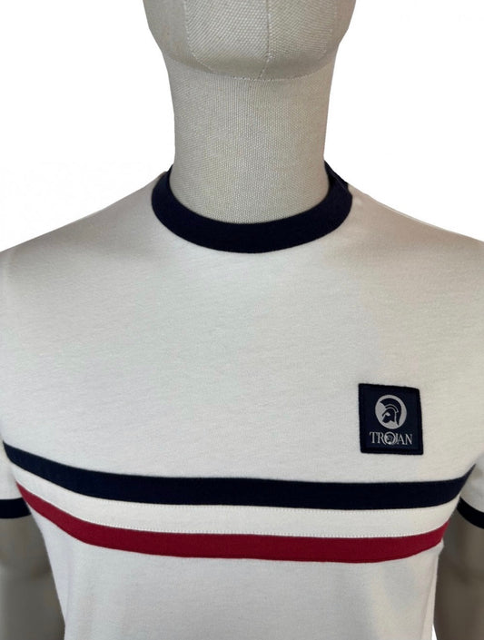 Stripe Front Tee - ECRU TR/9085