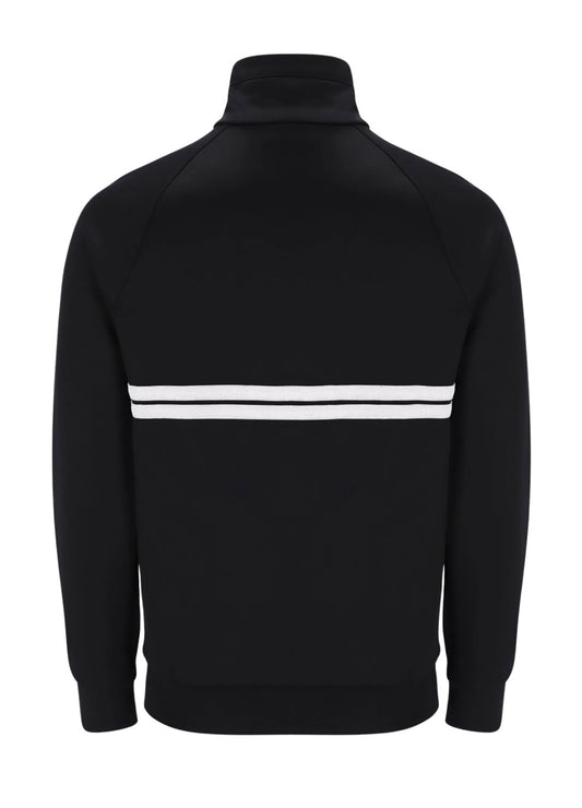 Mens Sergio Tacchini Black/White New Dallas Track Top