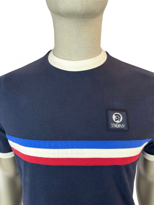 Stripe Front Tee - Navy TR/9085