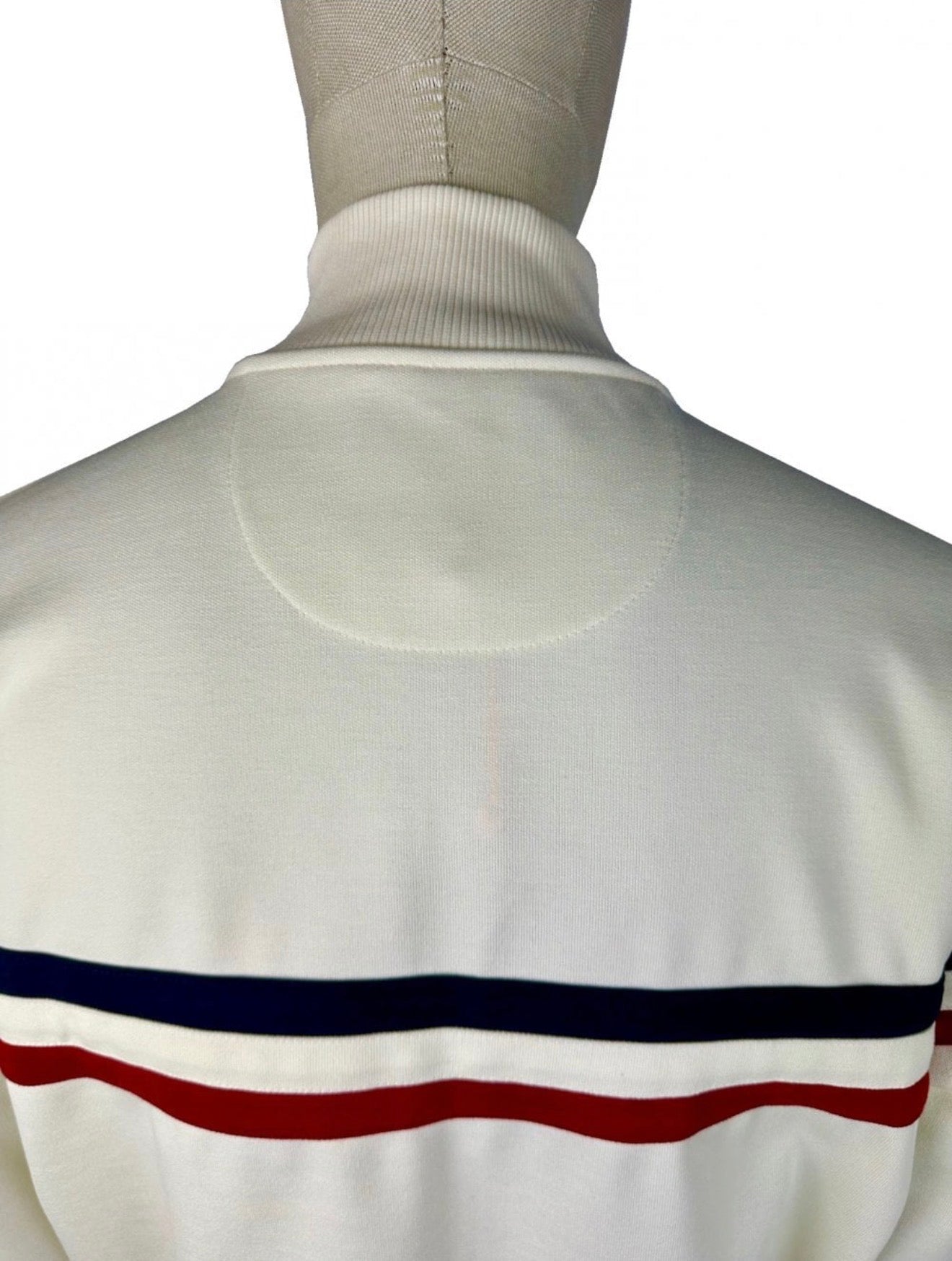 Retro Stripe Track Top - Ecru TR/9052
