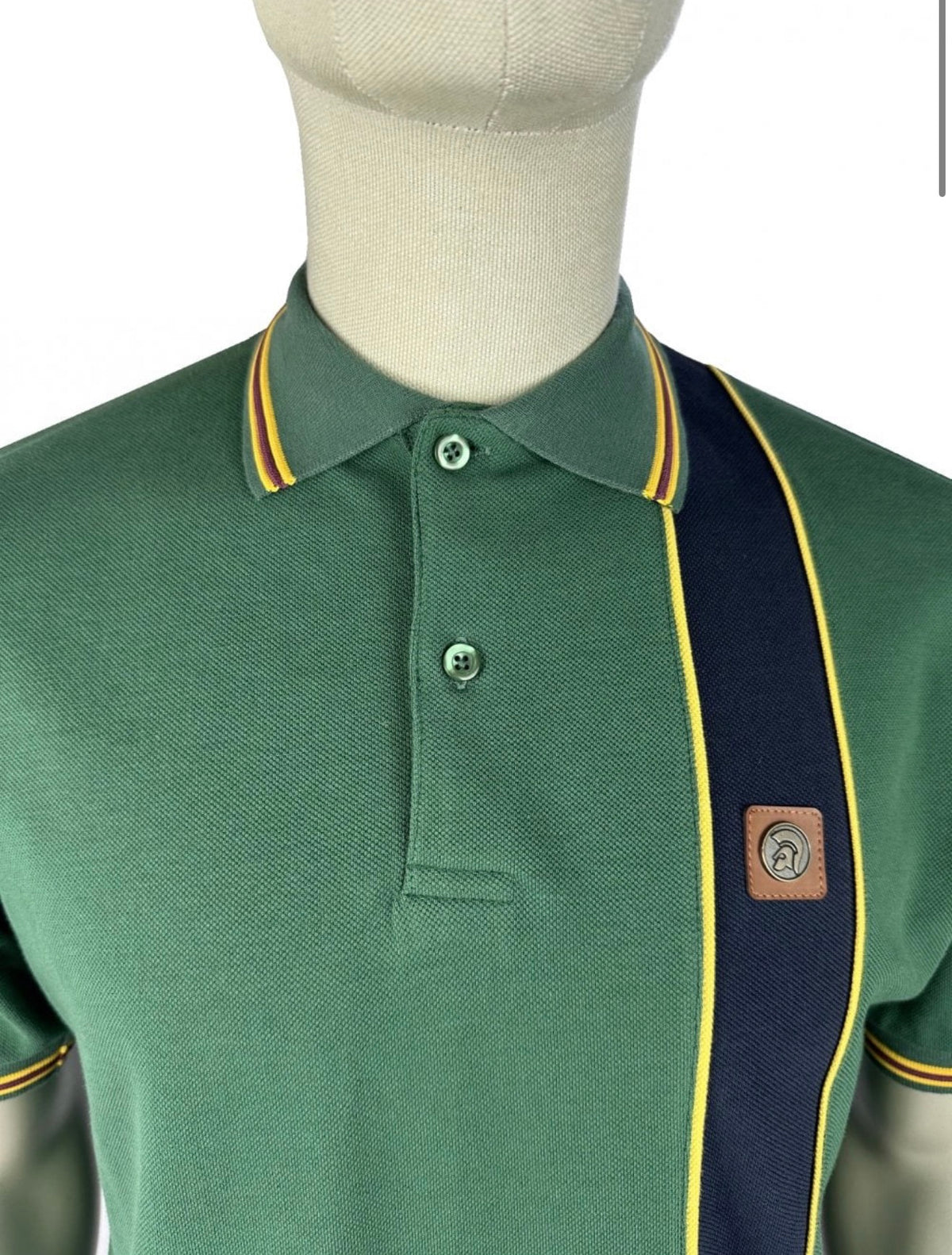 Stripe Front Pique Polo TR/9131 - Green