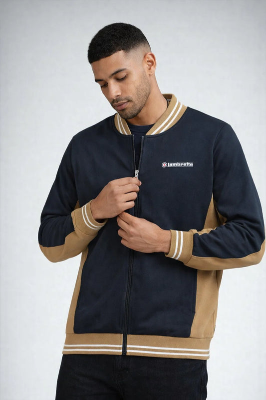 Vintage Track Top - Navy / Cashew / White