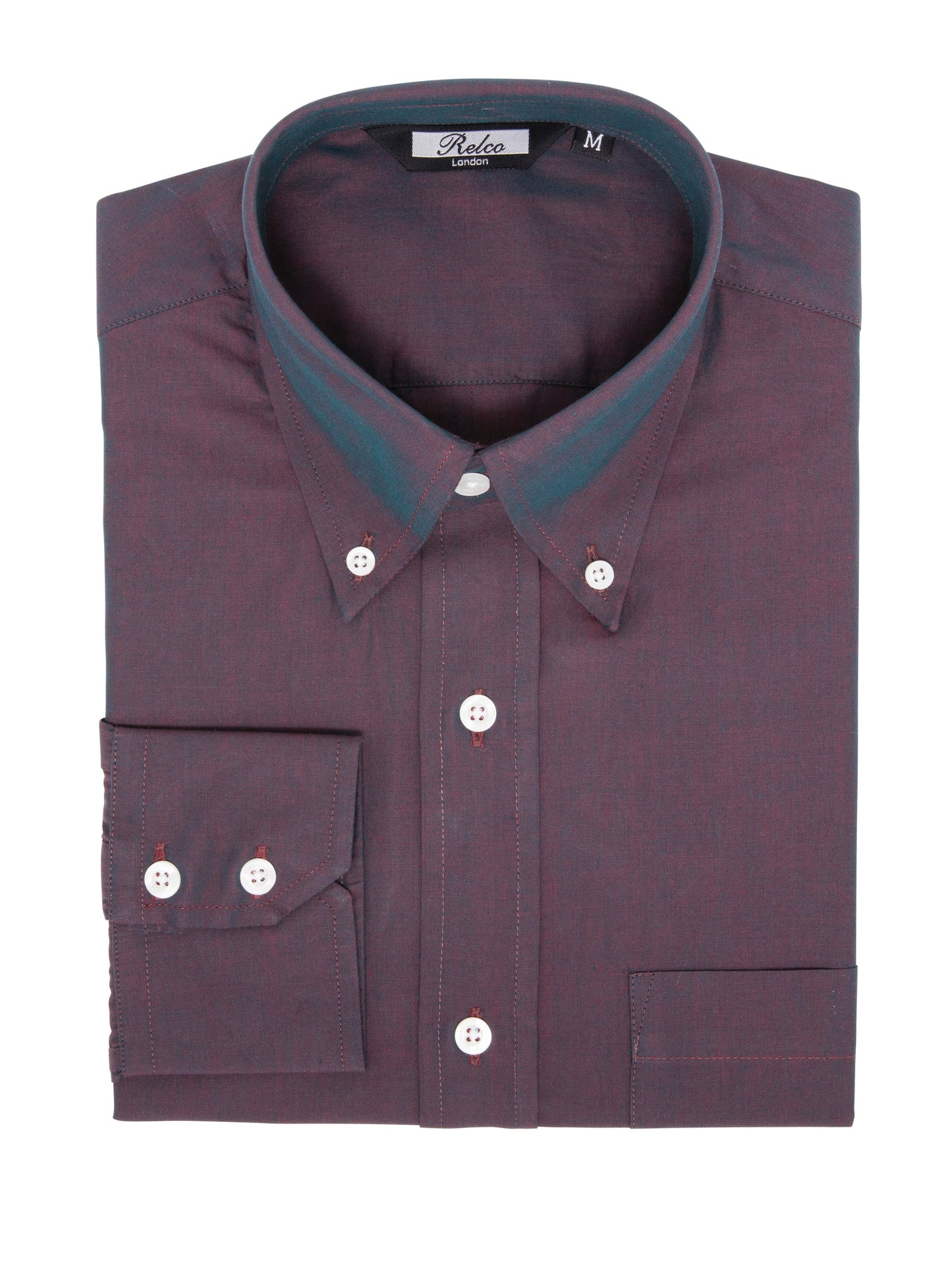 Relco Tonic Burgundy Shirt - Short sleeve