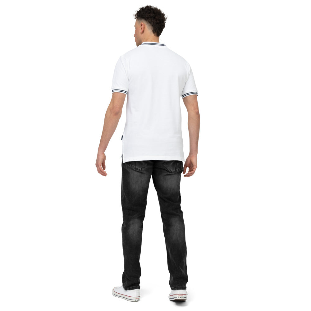 Ellesse Dioran Twin Tipped Men Polo Shirt SBS22445- White / Black