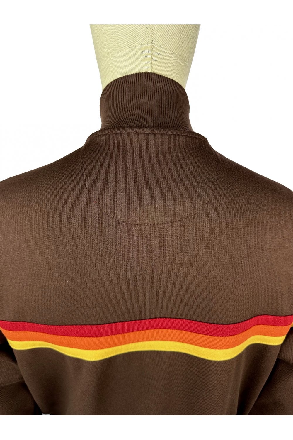 Trojan Retro Stripe Track Top - Chocolate
