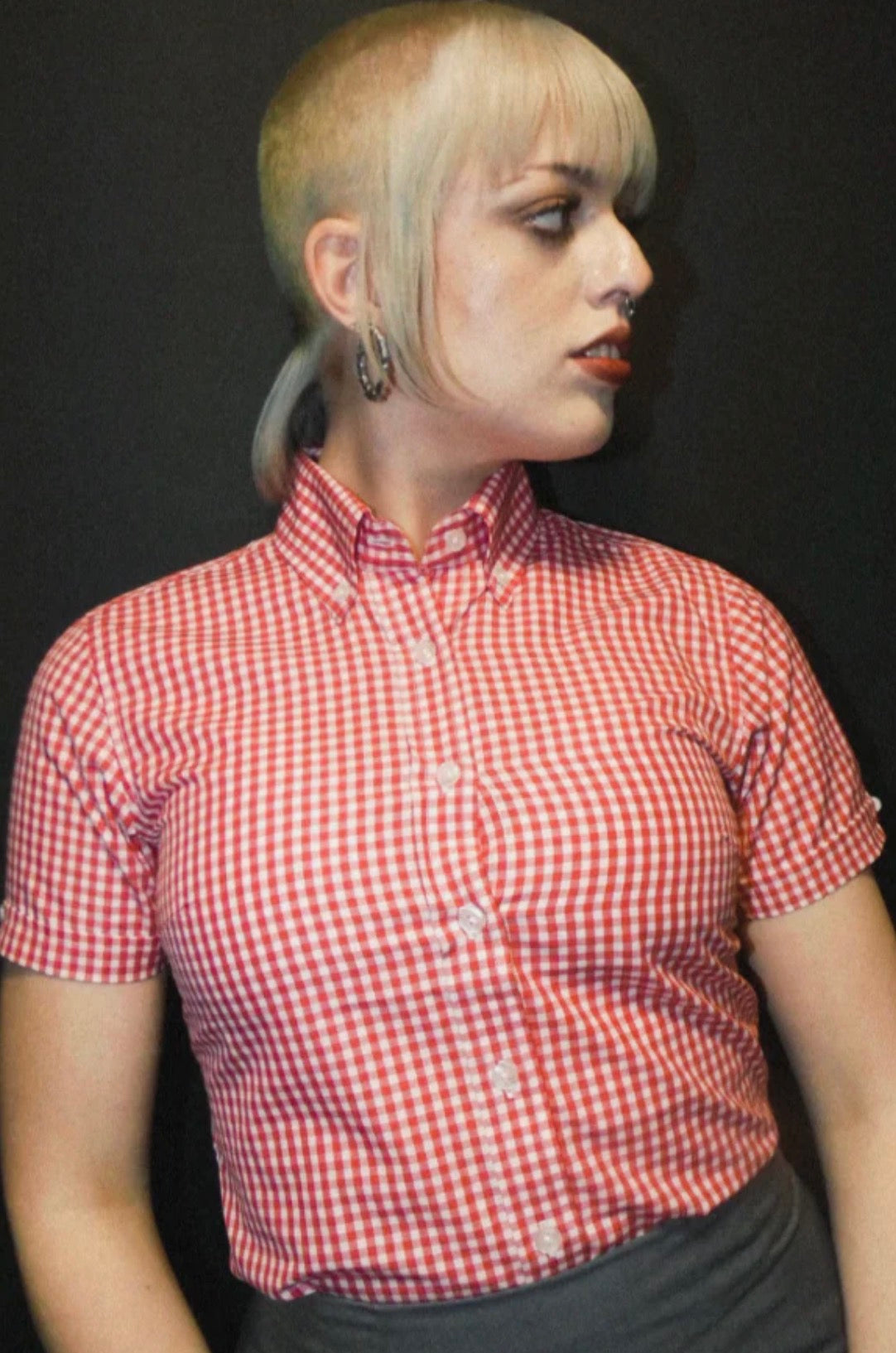 Relco Ladies Gingham Shirt - Red