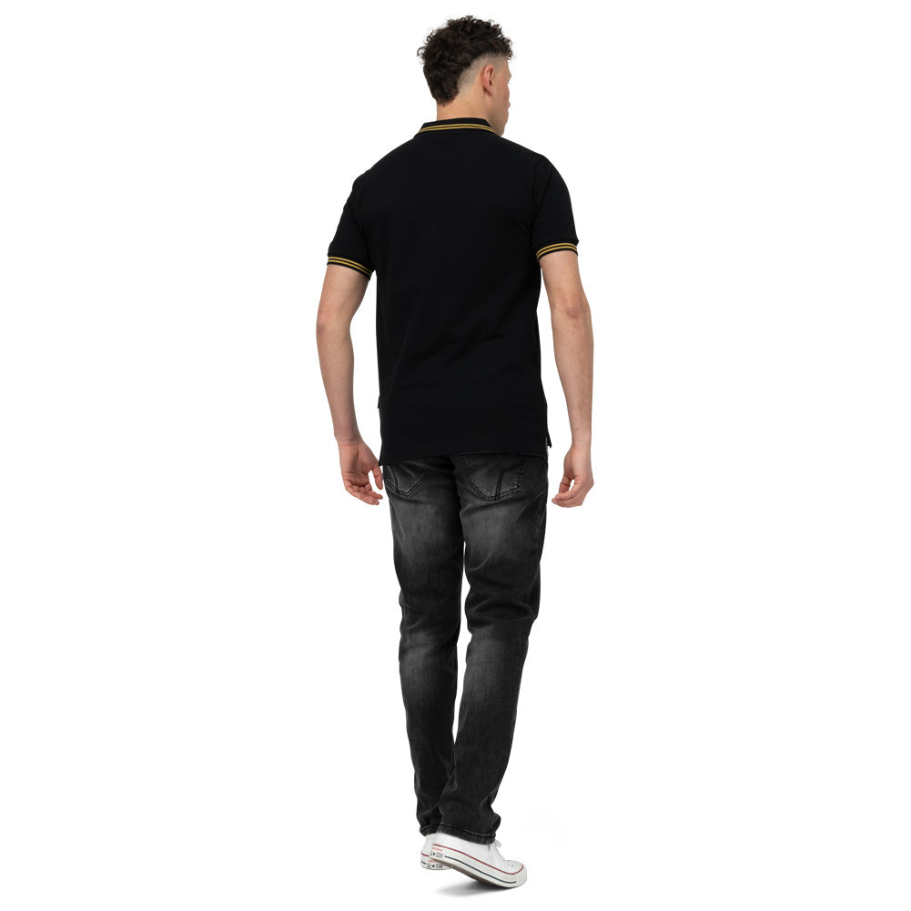 Ellesse Dioran Twin Tipped Men Polo Shirt SBS22445- Black / Gold