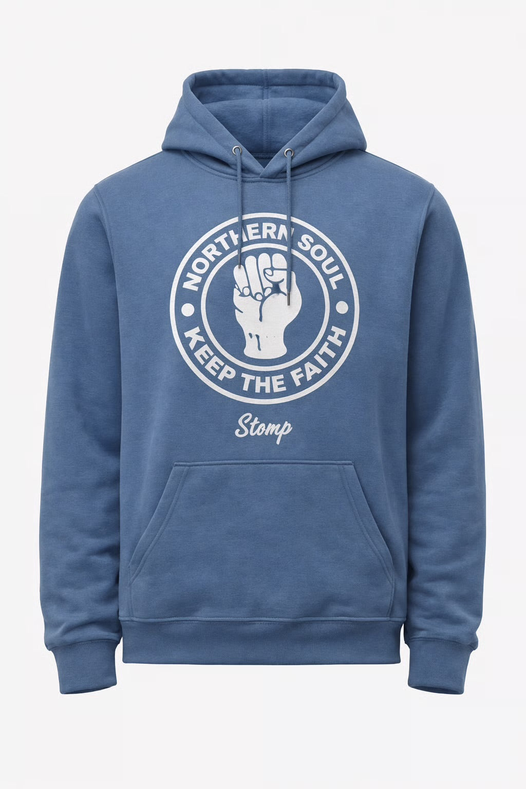 Northern Soul Hoody - Bearing Sea with White Logo