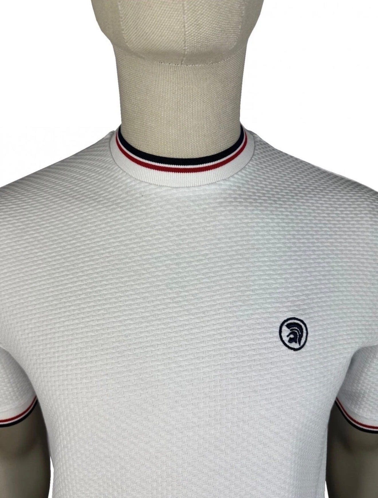 Twin Tipped Textured Tee - White