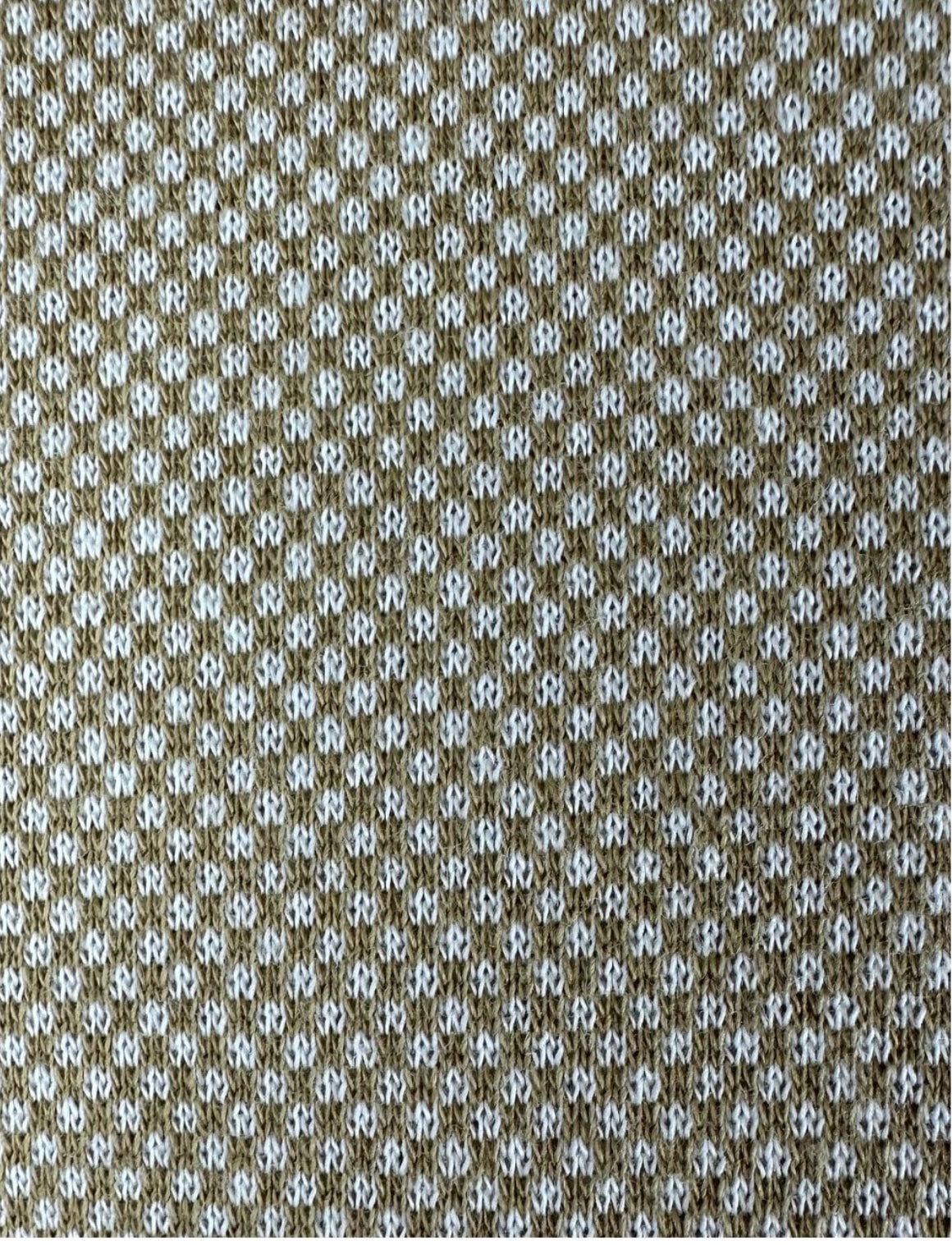 Jacquard Semi-Plain Polo - Camel