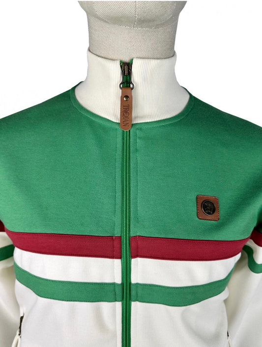 Panel Stripe Track Top - Emerald TR/9051