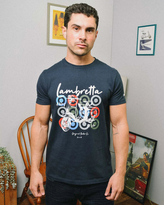 Scooter Brand Tee - Navy
