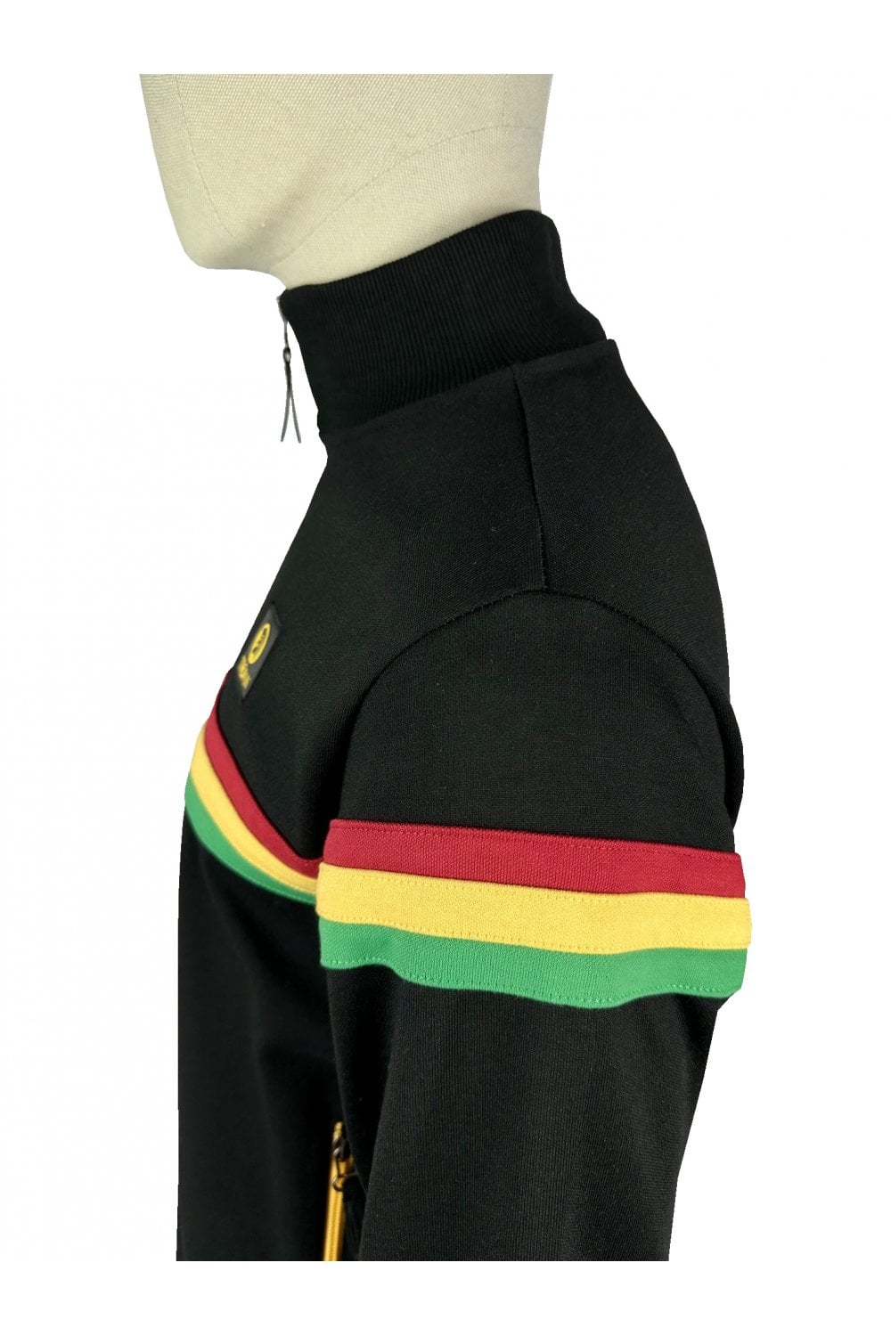 Trojan Retro Stripe Track Top - Black
