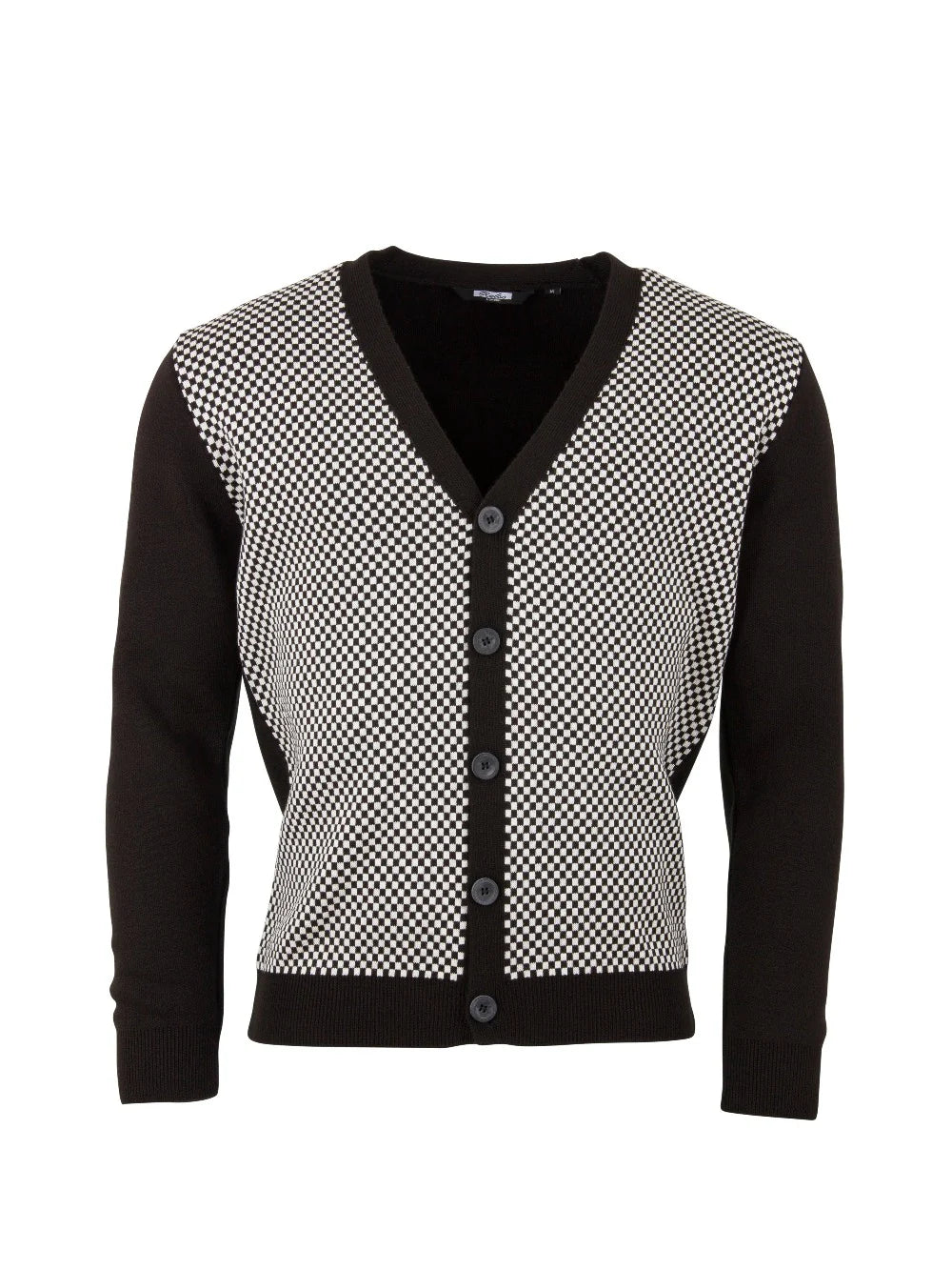 Check Cardigan - Black