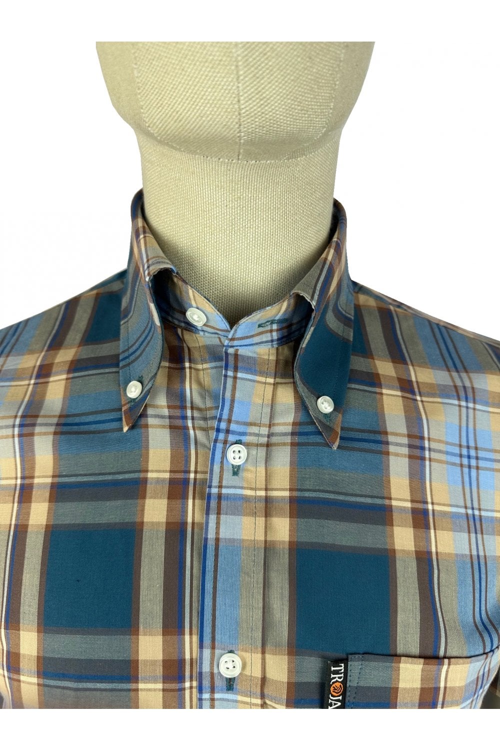 Trojan Check Shirt - Petrol