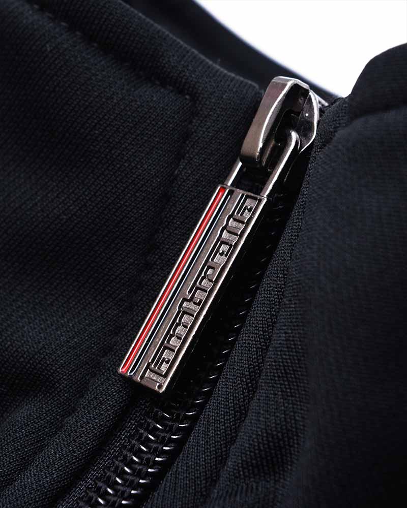 Full Zip track Top - Black