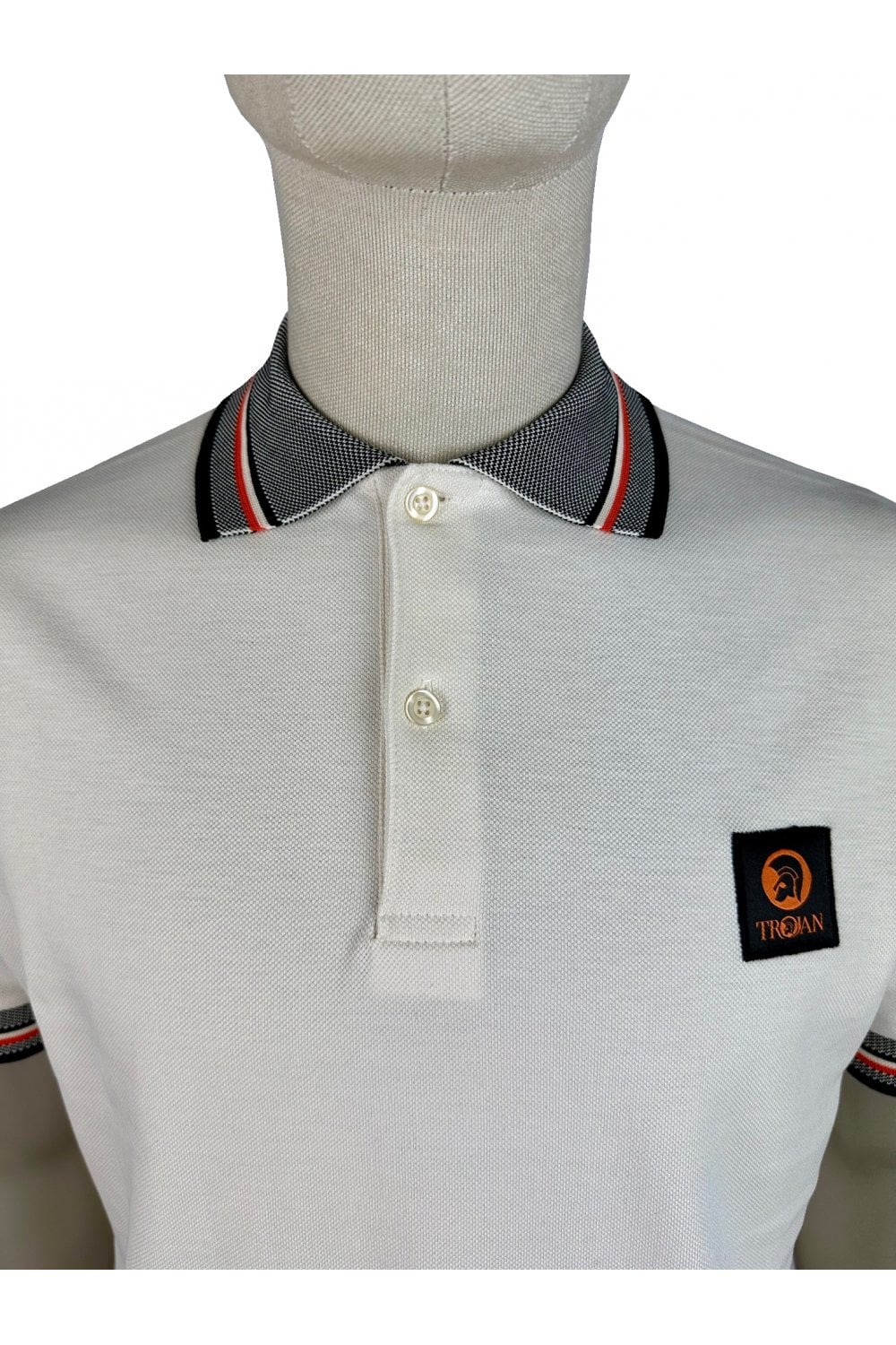 Oxford Collar Pique Polo - Ecru