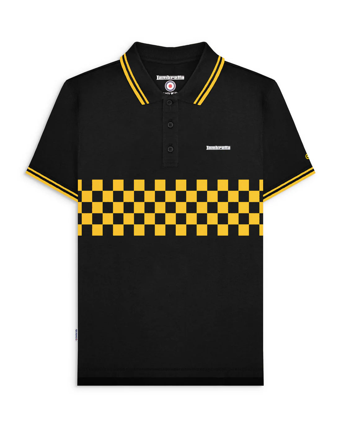 Two Tone Tipped Polo - Black / Gold