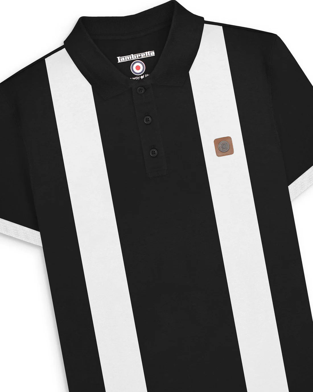 Vintage Panel Polo - Black / White