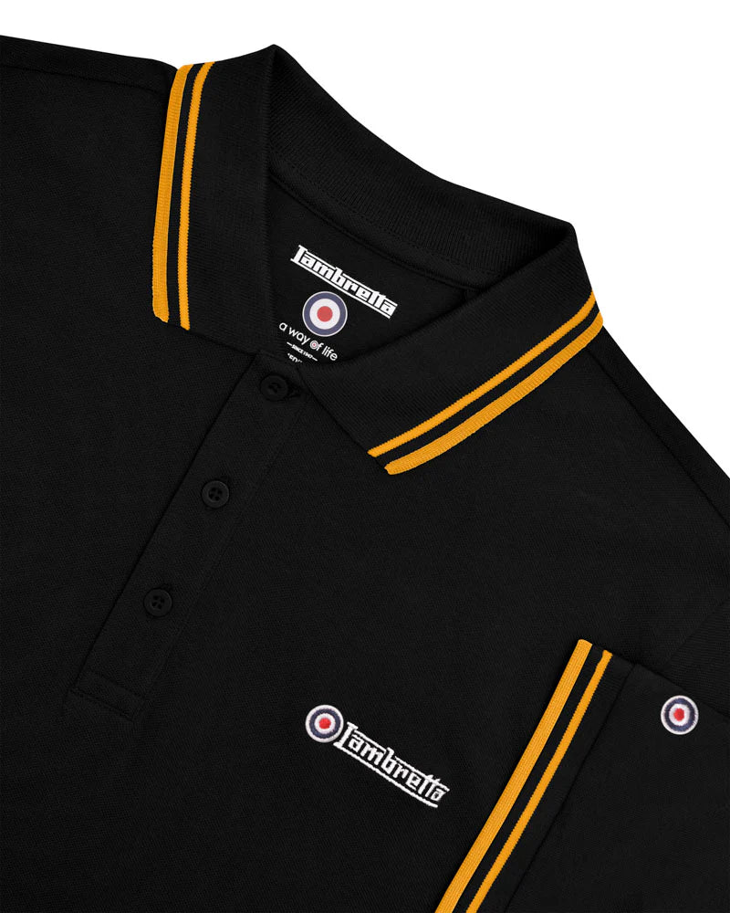 Twin Tipped Polo Black (gold tip)
