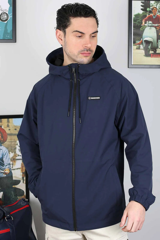 Ripstop Hooded Jacket - Navy
