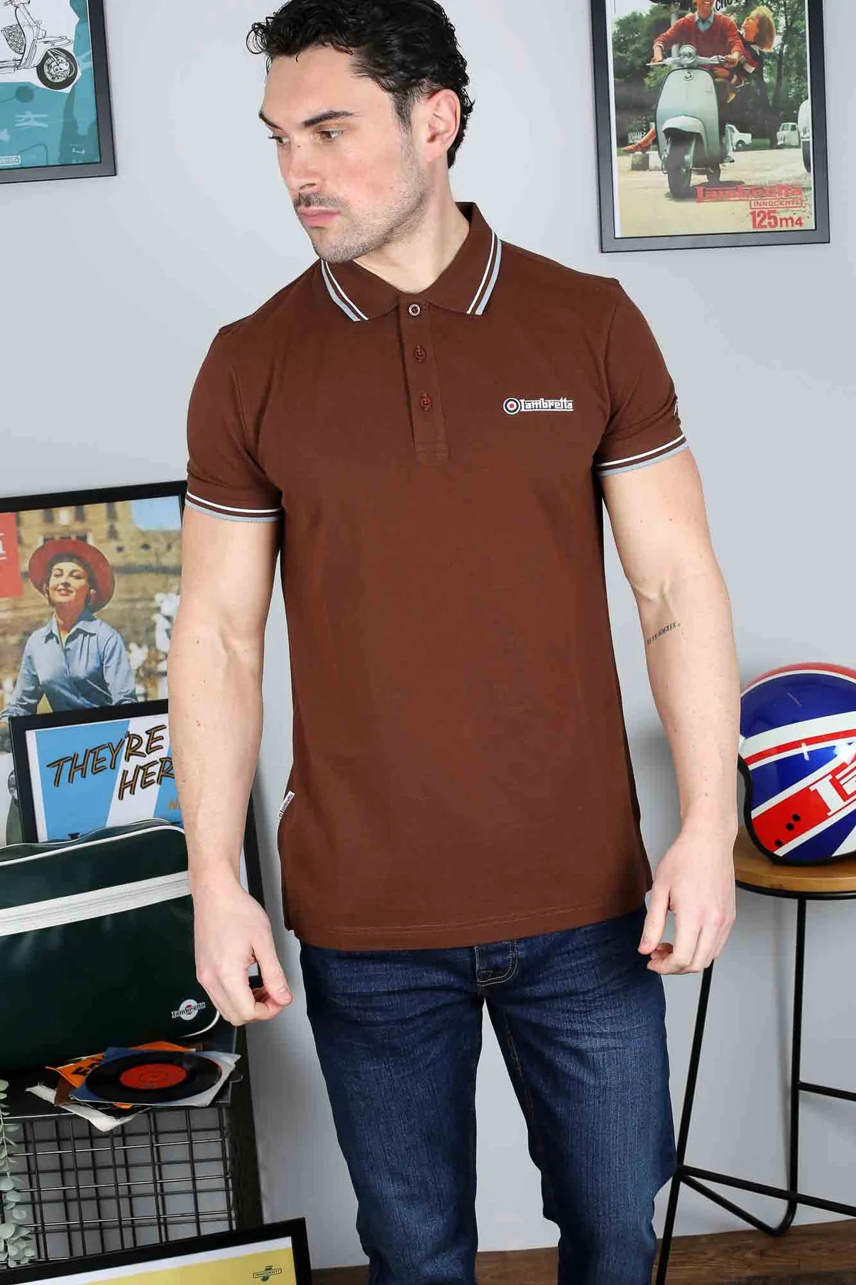 Twin Tipped Polo - Brown (white/ angel falls)