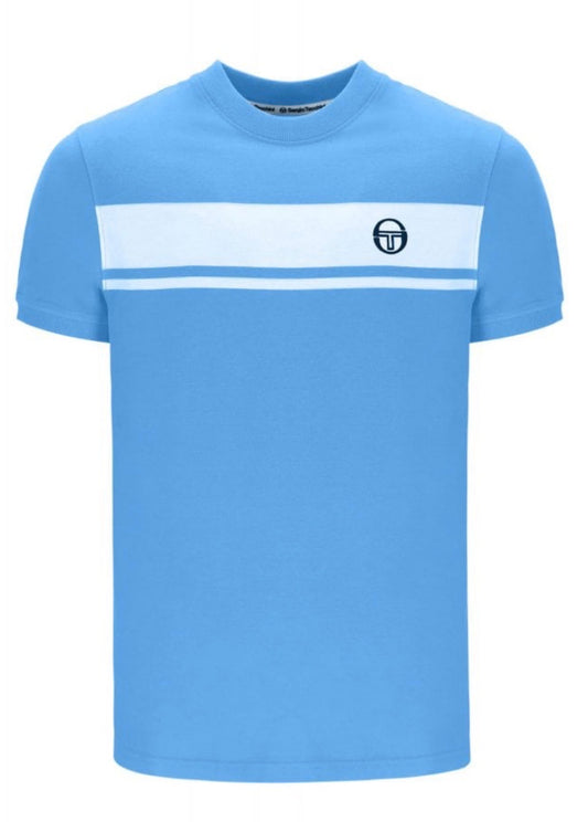 SERGIO TACCHINI | Master 4593-294 Retro Contrast Stripe Half Sleeve T-Shirt - Azure Blue