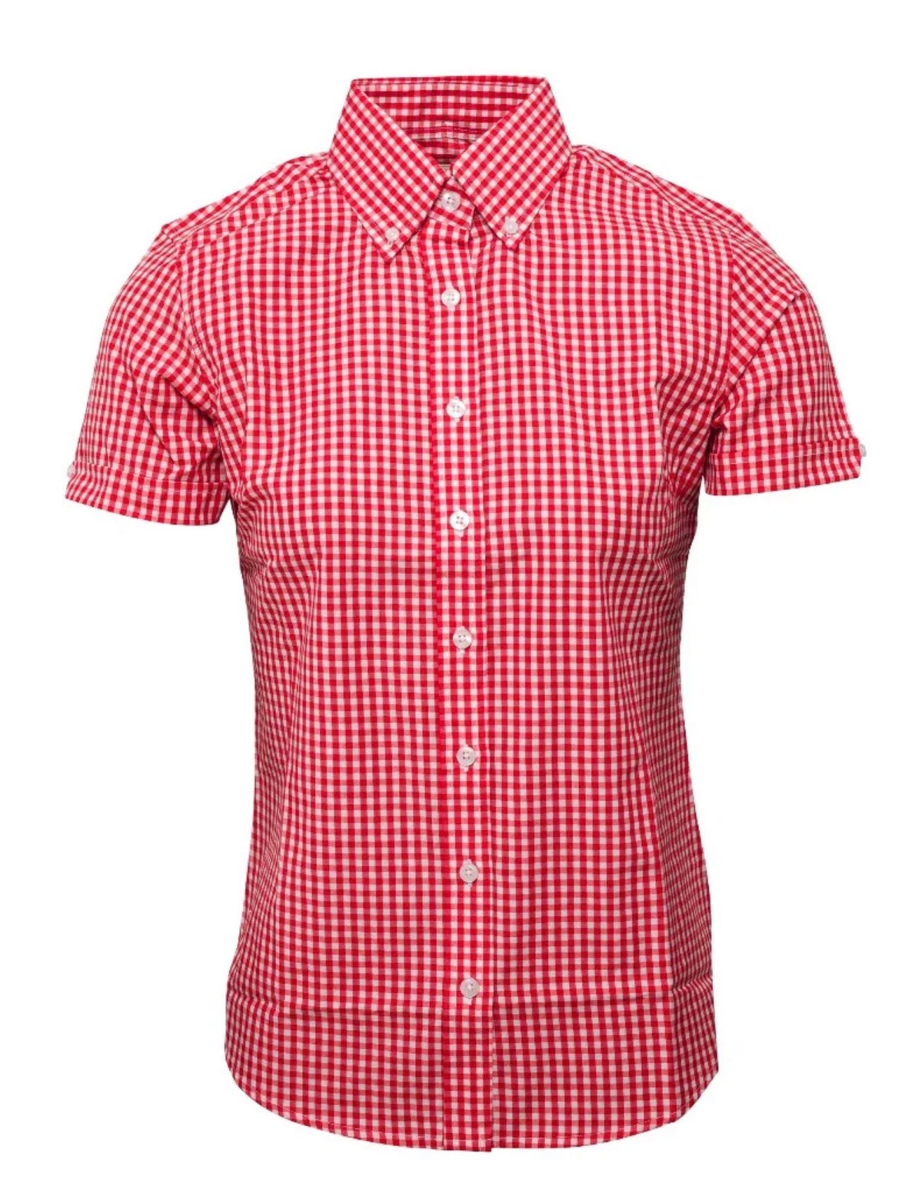 Relco Ladies Gingham Shirt - Red