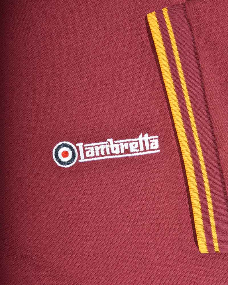 Twin Tipped Polo - Burgundy / Gold