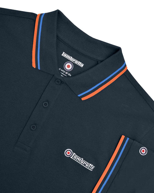 Twin Tipped Polo Navy (blue/pumpkin tip)