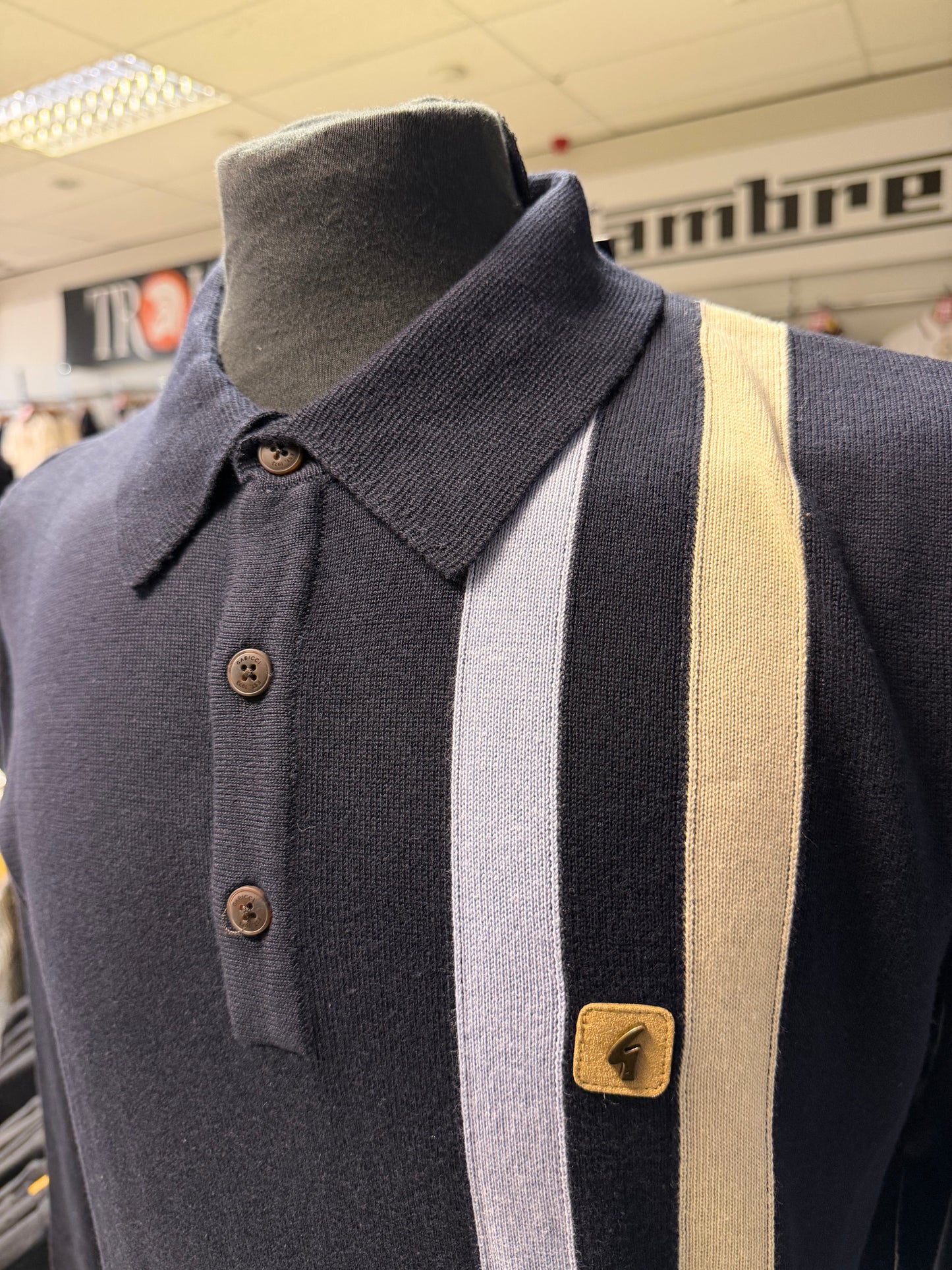 GABICCI VINTAGE COLTRANE STRIPE KNIT NAVY