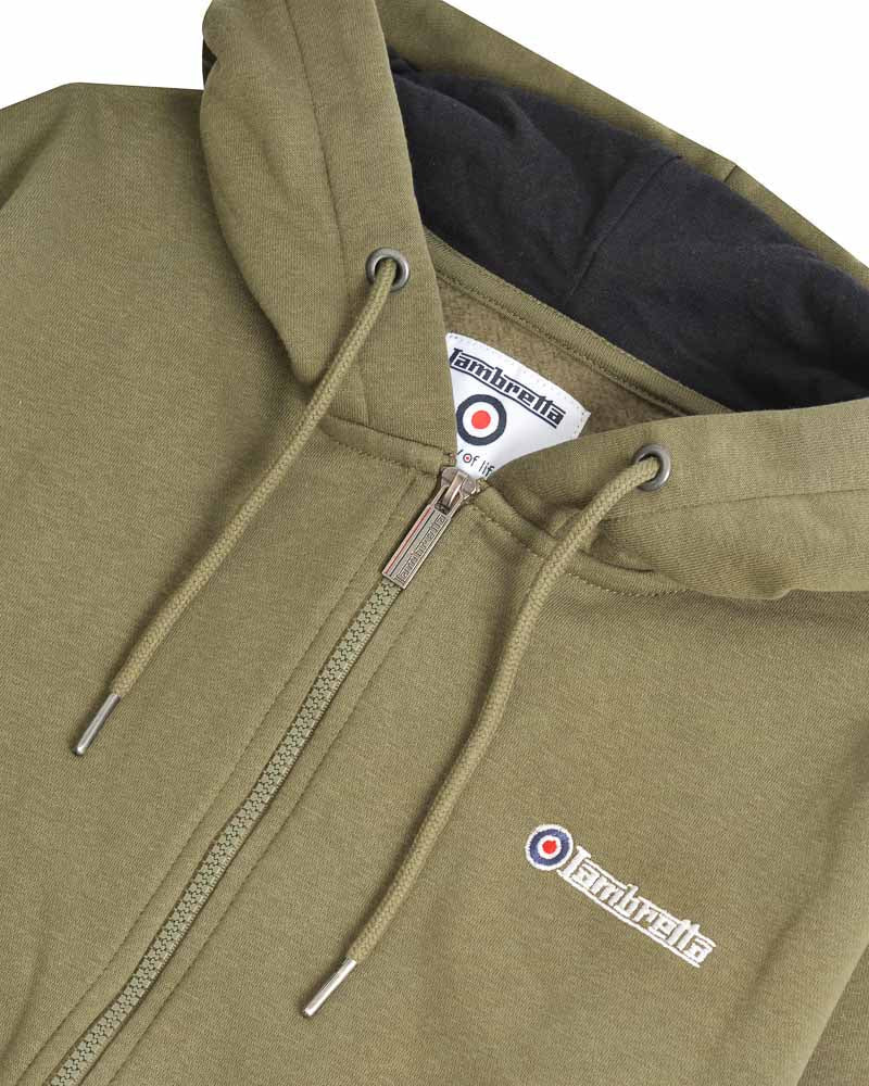 Full Zip Hoody - khaki / Black