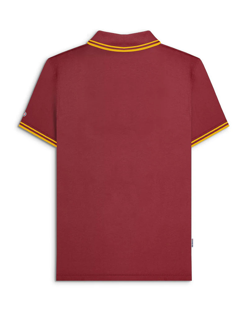 Twin Tipped Polo - Burgundy / Gold