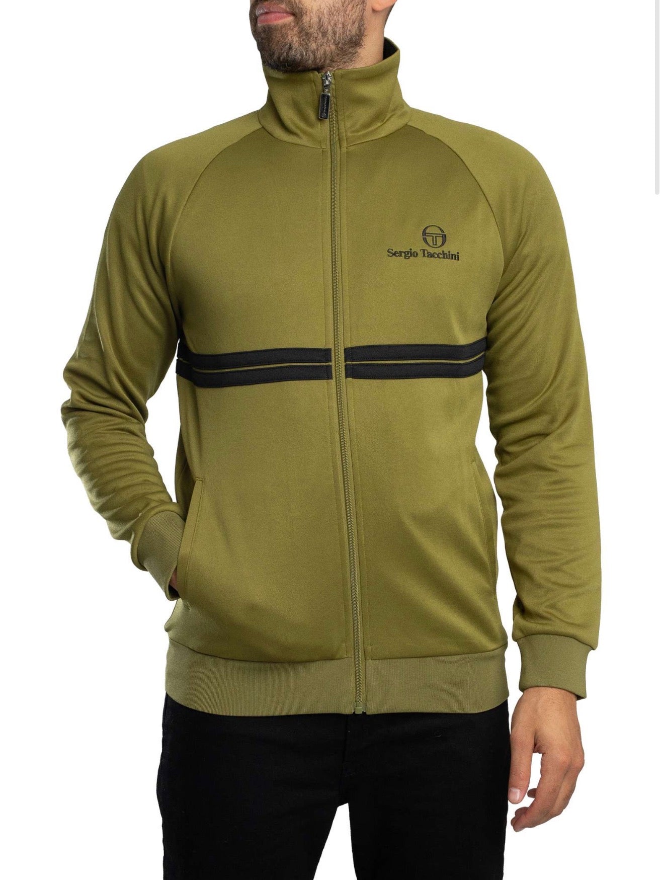 Sergio Tacchini New Dallas Track Jacket - Avocado/Black