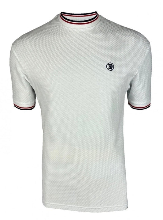 Twin Tipped Textured Tee - White