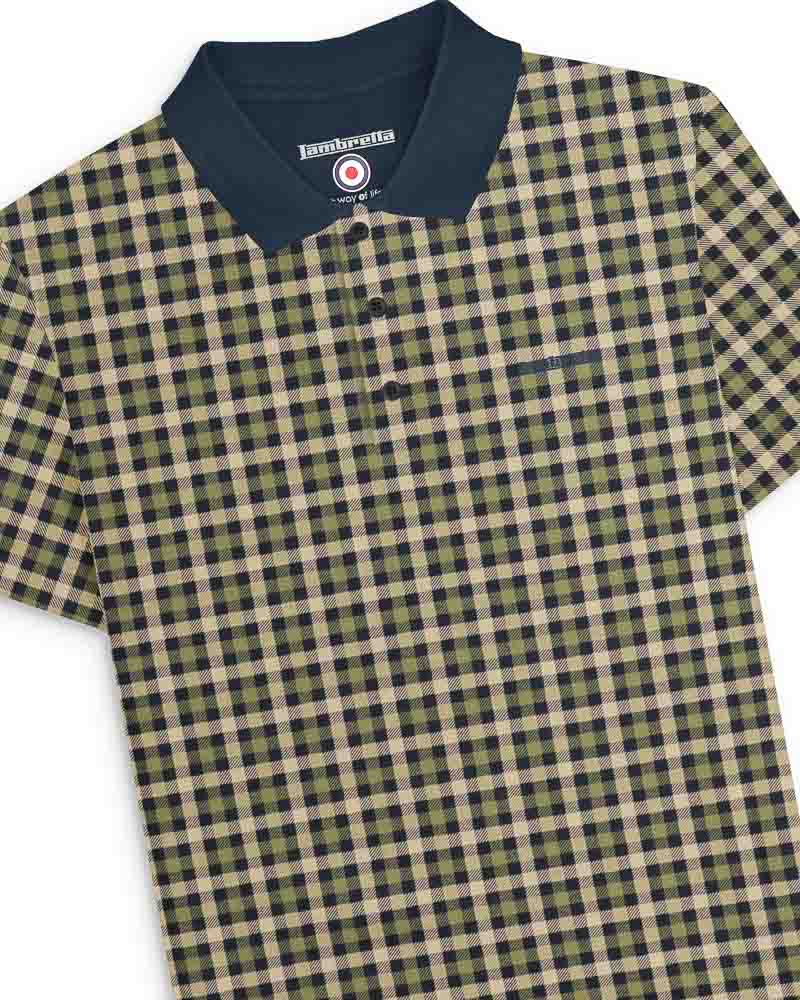 Check Polo - Navy