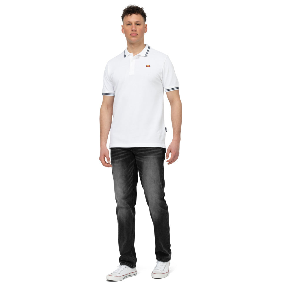 Ellesse Dioran Twin Tipped Men Polo Shirt SBS22445- White / Black