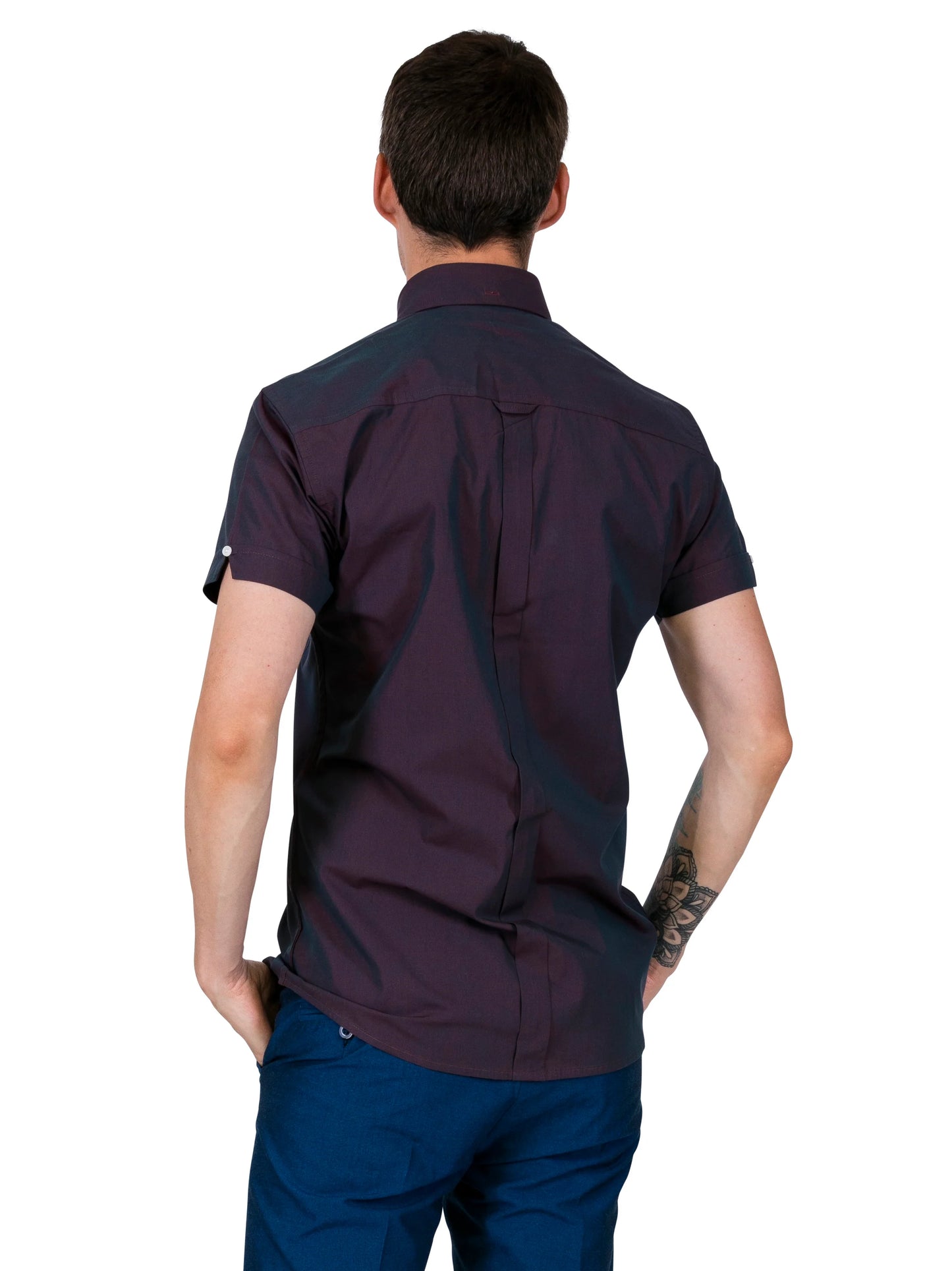 Relco Tonic Burgundy Shirt - Short sleeve
