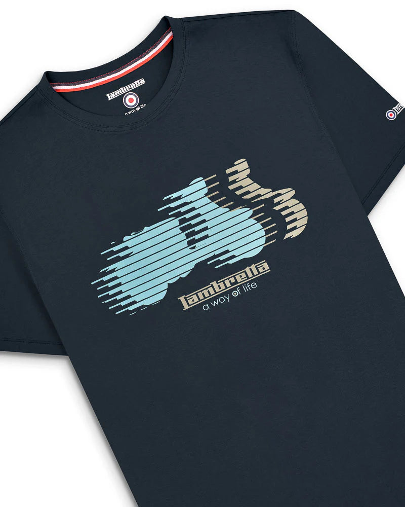 Scooter Blur Tee - Navy