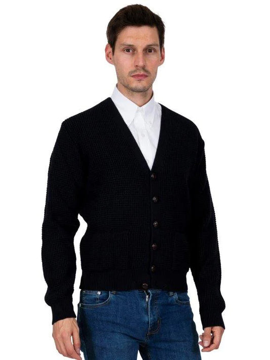 Relco Waffe Cardigan - Navy