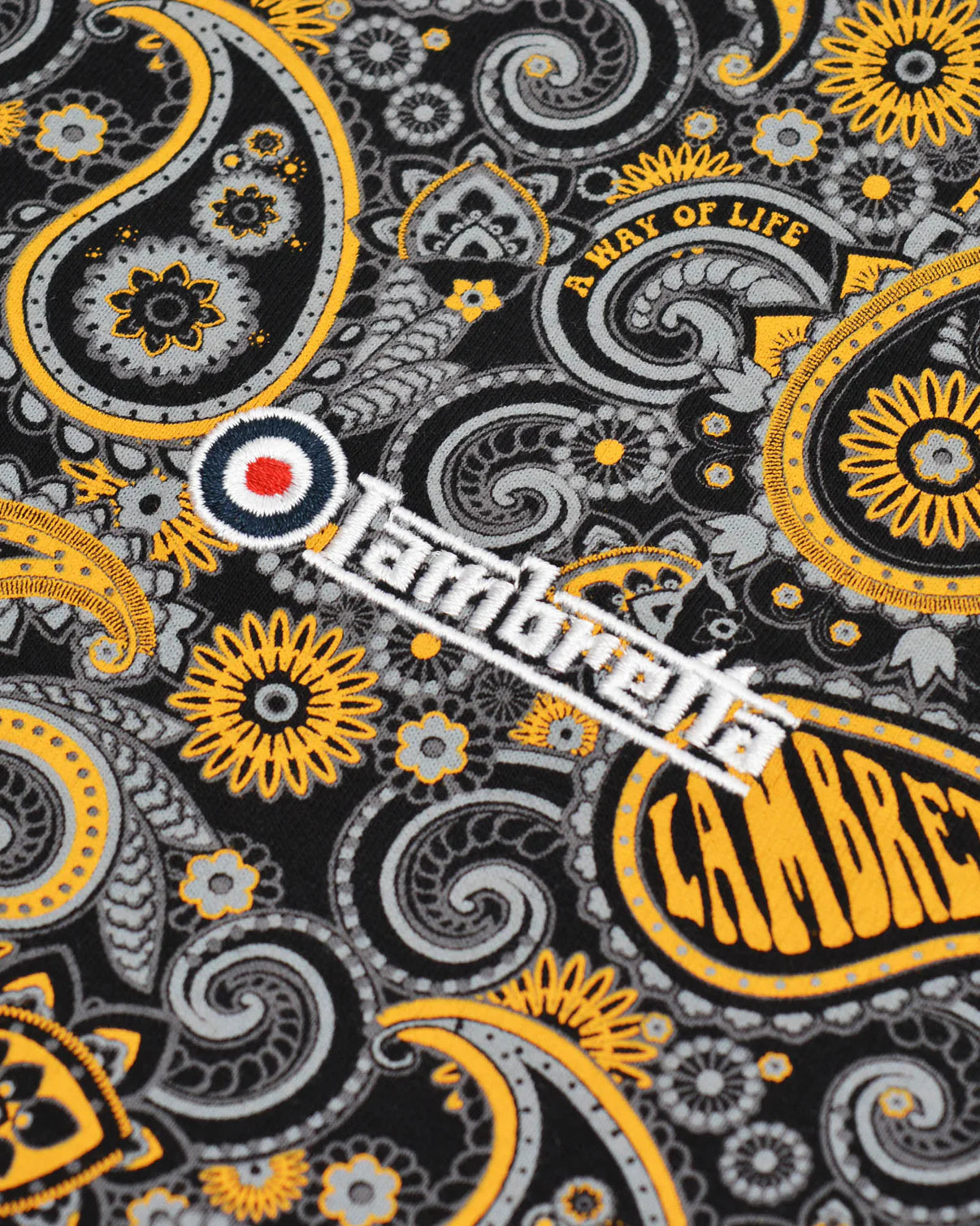 Paisley Brand Polo - Black / Gold