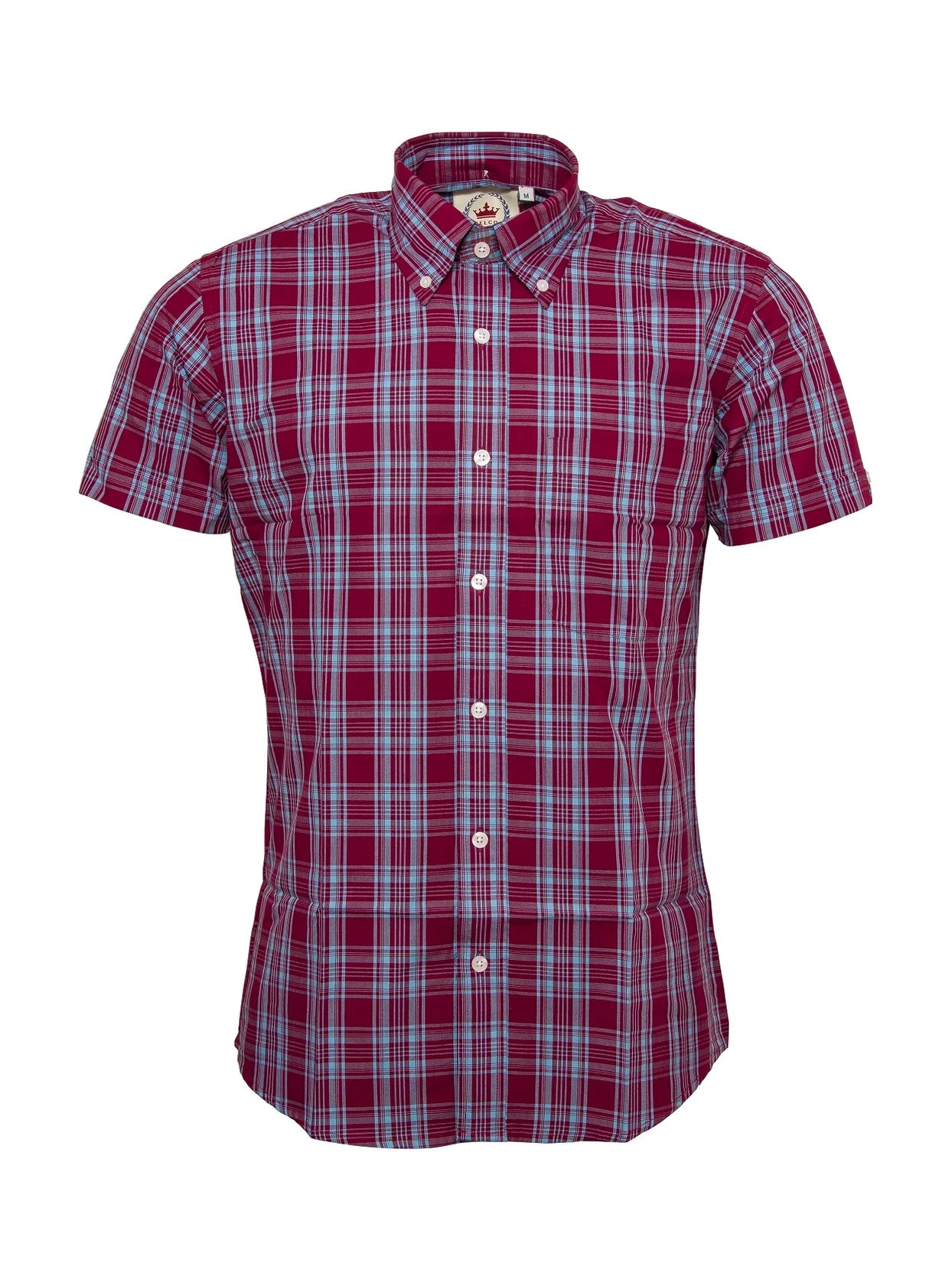 Men's Burgundy/ Sky check - CK-74