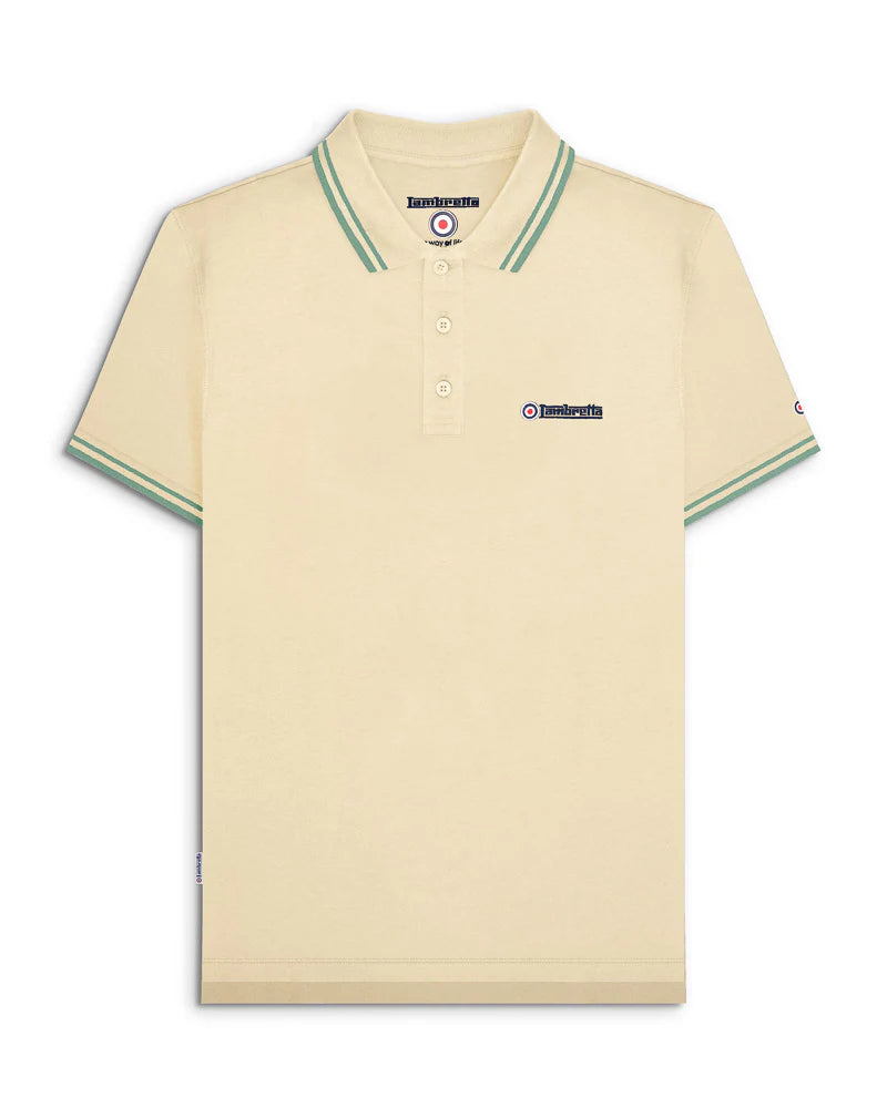 Twin Tipped Polo - Tofu / Iceburg Green
