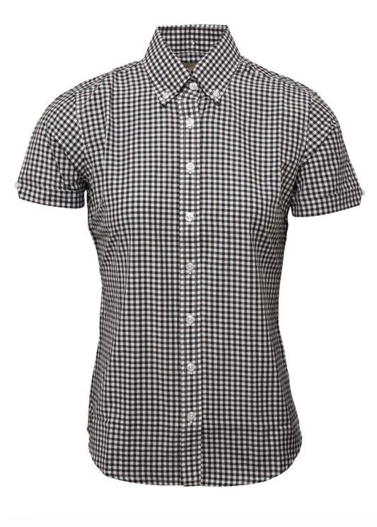 Relco Ladies Gingham Shirt - Black