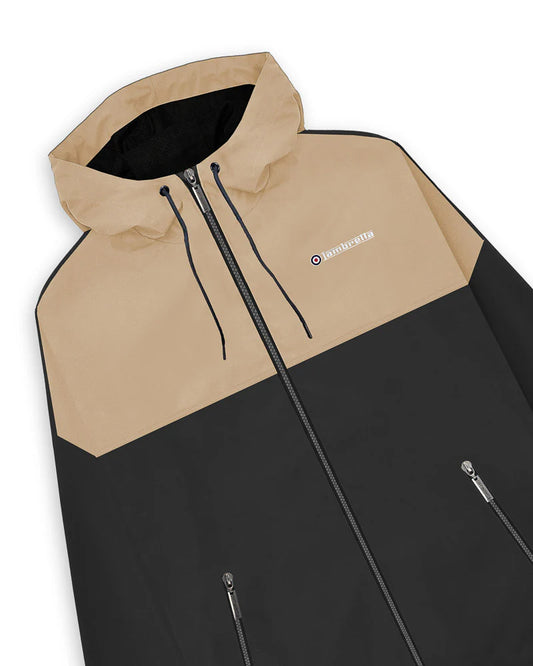 Contrast Panel Jacket - Black / Cashew